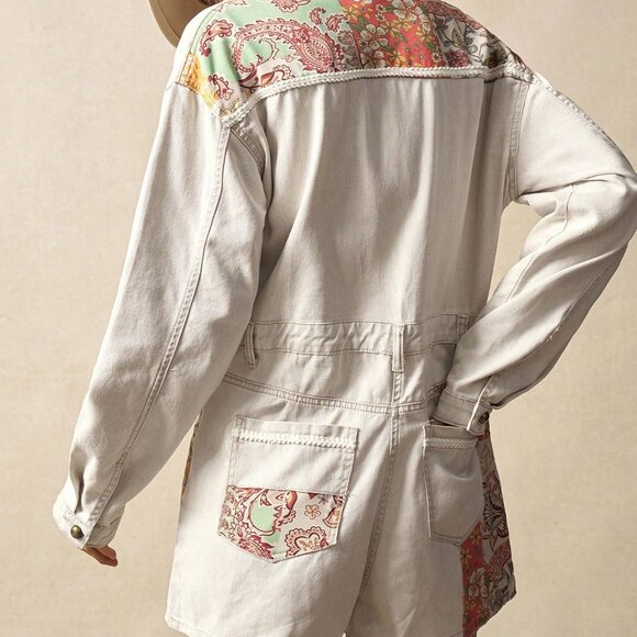 Apricot Boho Women's Countryside Casual Long Sleeve Jumpsuit - Picture 7 of 7